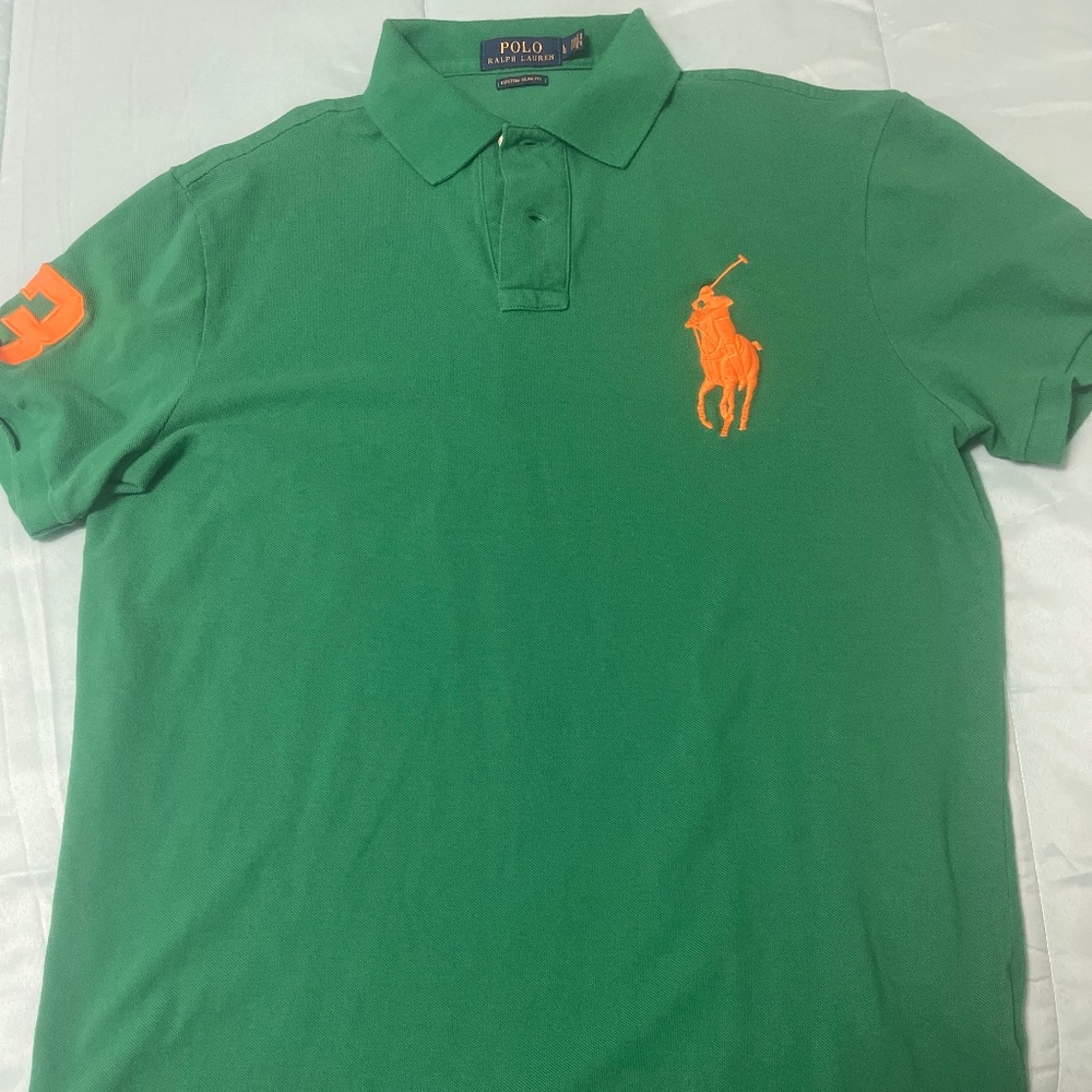 Mens sz L custom fit polo by Ralph Lauren EUC